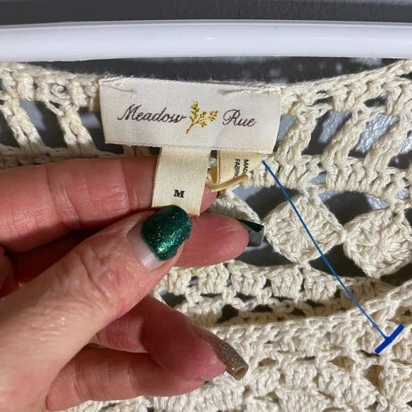 Meadow Rue Anthropologie Lace Detail Sweater Size Medium - Picture 2 of 4